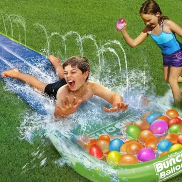 Bunch O Balloons Water Slide Wipeout - Blue and Green NIB - Picture 2 of 8